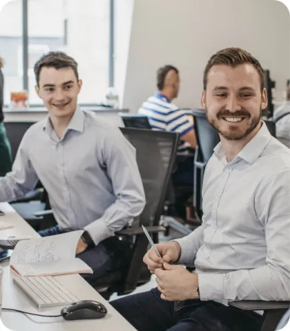 Image of two Bright Network employees
